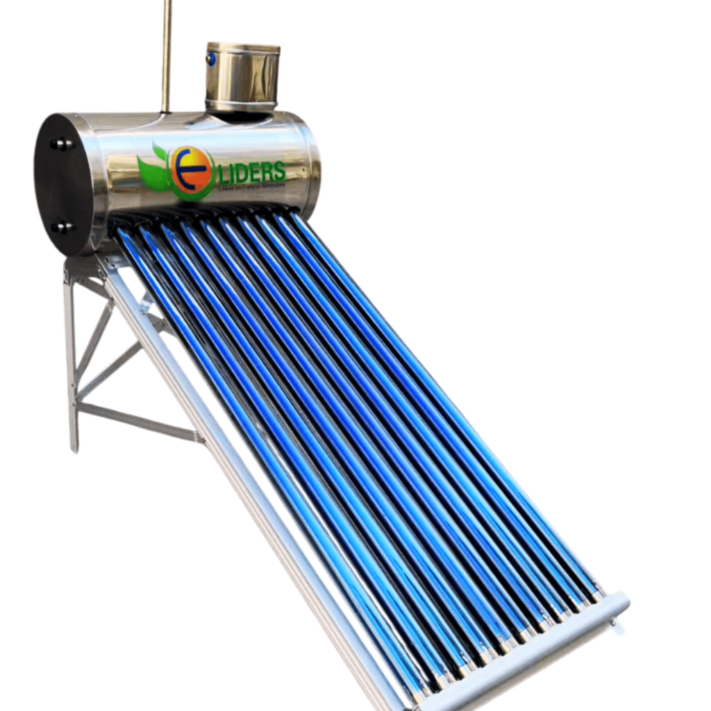 Terma solar de 100 litros con tubos al vacío para calentamiento de agua mediante energía solar