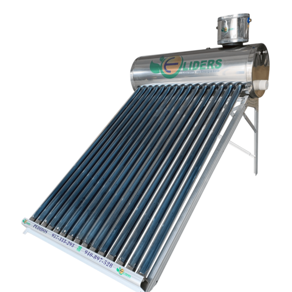 Terma solar de 150 litros con tubos al vacío para calentamiento de agua mediante energía solar