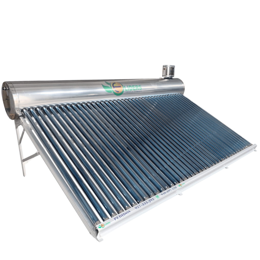 Terma solar de 400 litros con tubos al vacío para calentamiento de agua mediante energía solar