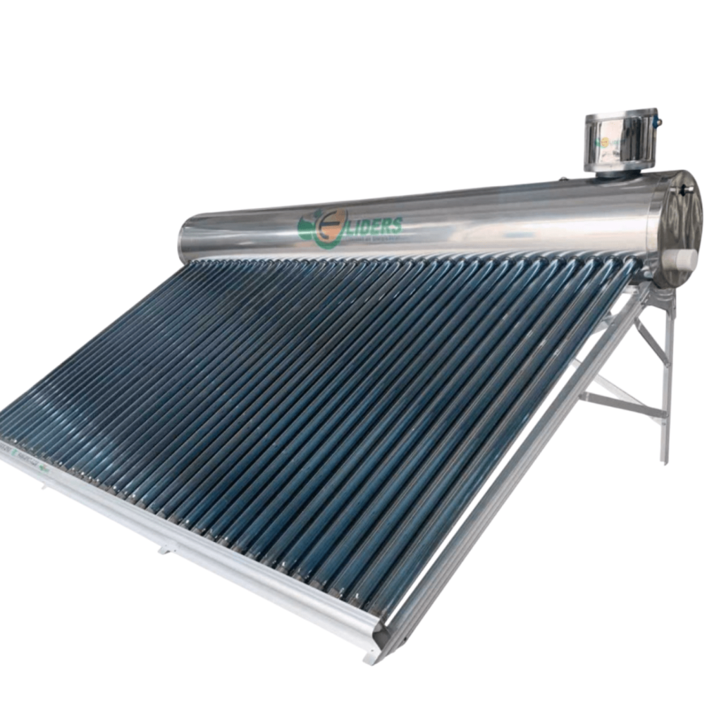 Terma solar de 500 litros con tubos al vacío para calentamiento de agua mediante energía solar
