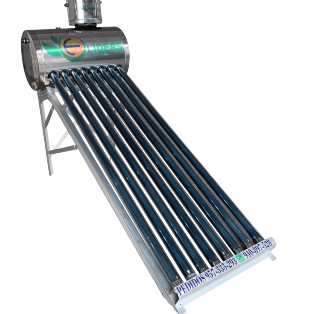 Terma solar de 80 litros con tubos al vacío para calentamiento de agua mediante energía solar